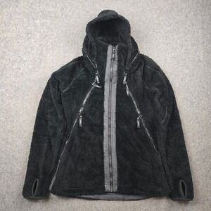 Kuhl Flight Jacket Womens Small Black High Pile Sherpa Full Zip Gorpcore Hiking